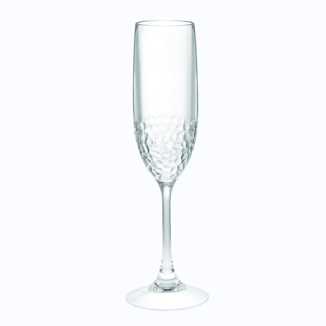 Tritan Lexington Unbreakable Plastic Champagne Flutes Set of 4, 6oz, Clear, Durable Glass Alternative