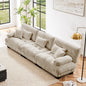 3-Seater Sectional Sofa Modular Deep Seat Sofa Couch , Chenille Sofa Soft Comfy Upholstered Furniture for Living Room, Apartment, Studio, Office,Chenille Light coffee