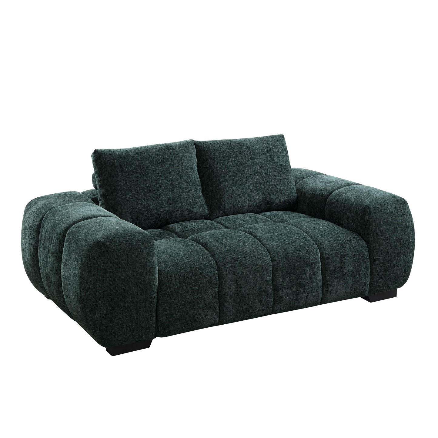 Ferrand Green Chenille Loveseat