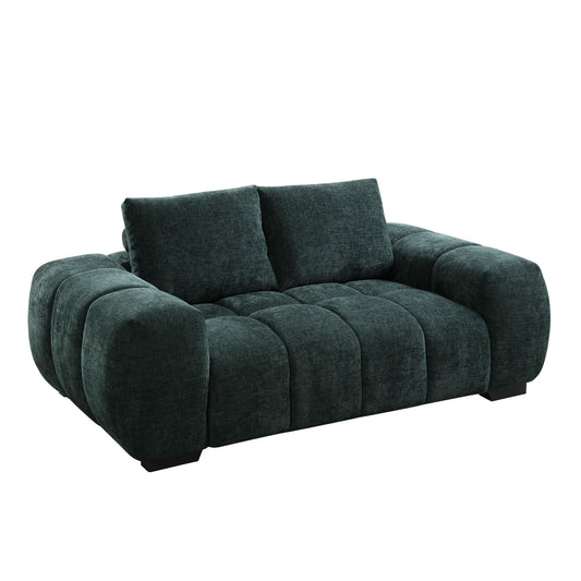 Ferrand Green Chenille Loveseat