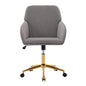 TY Adjustable Office Chair, Ergonomic Swivel Chair, Gray Velvet, Comfortable for Long Sitting