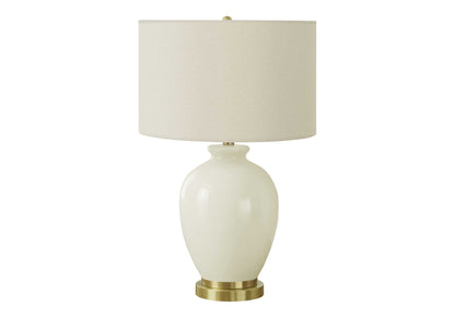 Lighting, 26'h, Table Lamp, Ivory / Cream Shade, Cream Ceramic, Transitional