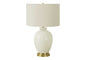 Lighting, 26'h, Table Lamp, Ivory / Cream Shade, Cream Ceramic, Transitional