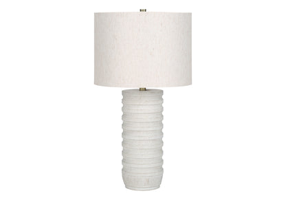 Lighting, 28'h, Table Lamp, Cream Resin, Ivory / Cream Shade, Transitional