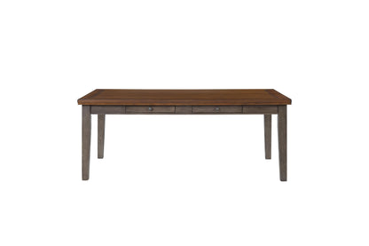 Casual Two Tone 6 Drawer Dining Table