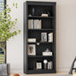 83.4' Tall Wood Bookcase with light strip,5-Tier Decor Bookshelves with Adjustable Shelves,Storage Organizer for CDs/Books/Movies,Free Standing Storage Shelves for Living Room,Home Office,Black