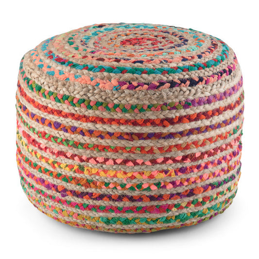 Margo - Round Pouf - Multi Color