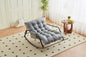 Rocking Chair with Extra-Wide Technical leather  Upholstered Gliding Chair Boucle Reclining Chair, Modern Accent Chair for Living Room Nursery Bedroom -Grey