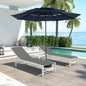 Aluminium 10ft 3 Tier Auto-tilt Umbrella ,Outdoor Patio Umbrella - Market Table Pool Deck Umbrella (Base Not Included)   - (Navy blue )