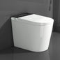Compact Smart Toilet with Bidet Seat Built-in, Modern Tankless Design with 23.25' Depth, Auto Open Auto Flush, Heated Seat, Instant Warm Air Dryer for Small Bathrooms, White with Black Panel