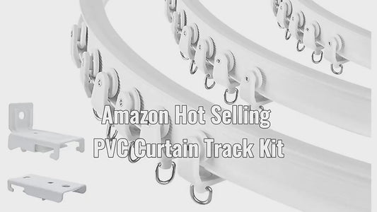 3M PVC Flexible Ceiling Curtain Rail Set | Noise-Free Sliding Design (Home & Commercial Use)